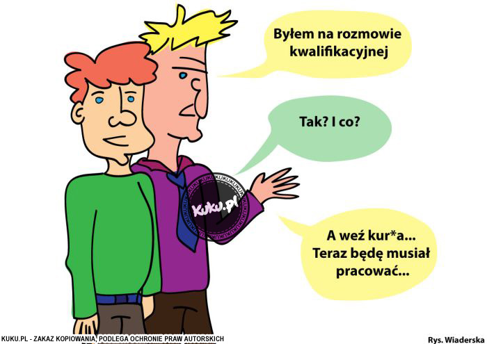 Komiks, dowcip, Żart o Rozmowa kwalifikacyjna 2