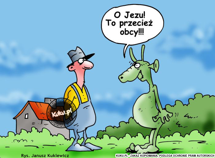 Komiks, dowcip, Żart o Spotkanie z obcym