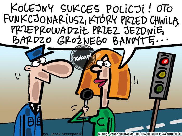 Komiks, dowcip, Żart o Sukces policji