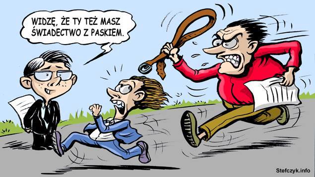 Komiks, dowcip, Żart o Åšwiadectwo z paskiem 2