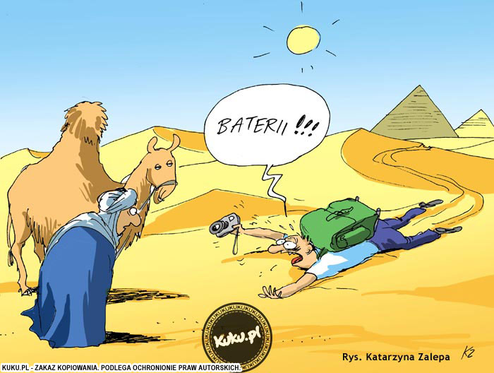 Komiks, dowcip, Żart o Turysta na pustyni