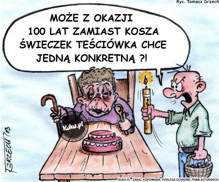 Komiks, dowcip, Żart o Urodziny teÅ›ciowej