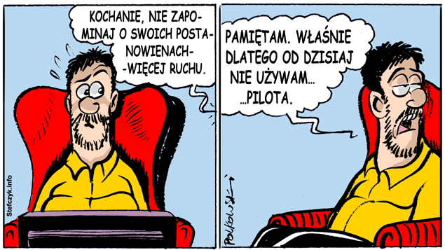 Komiks, dowcip, Żart o WiÄ™cej ruchu