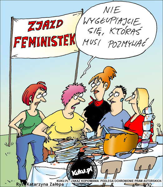 Komiks, dowcip, Żart o Zjazd feministek