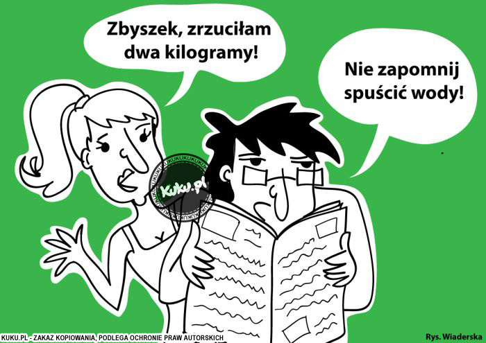 Komiks, dowcip, Żart o ZrzuciÅ‚am 2 kilogramy