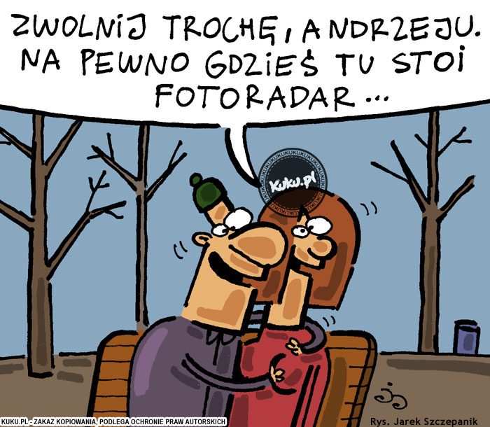 Komiks, dowcip, Żart o Zwolnij trochÄ™ Andrzeju