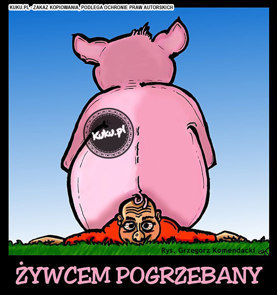 Komiks, dowcip, Żart o Å»ywcem pogrzebany